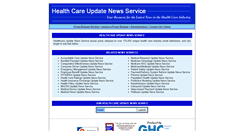 Desktop Screenshot of healthcareupdatenewsservice.com